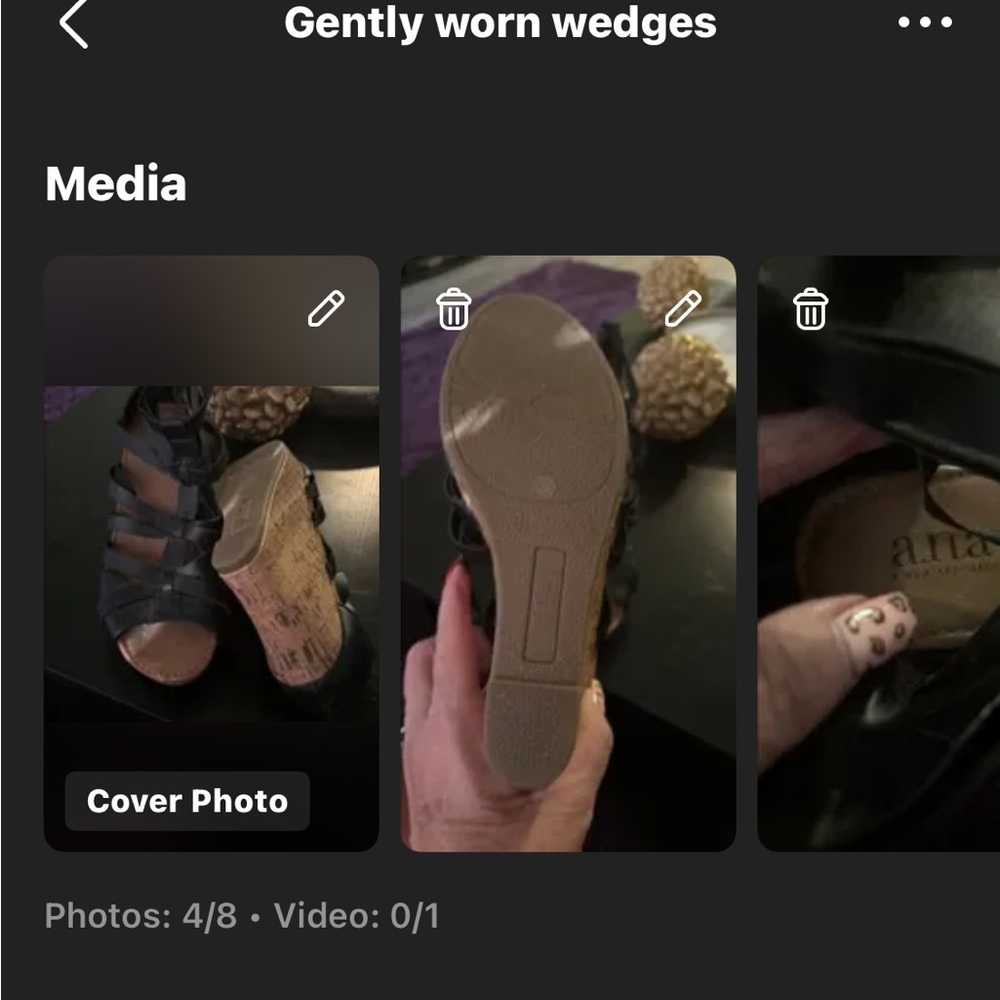 Anna Black Elegant Sandals